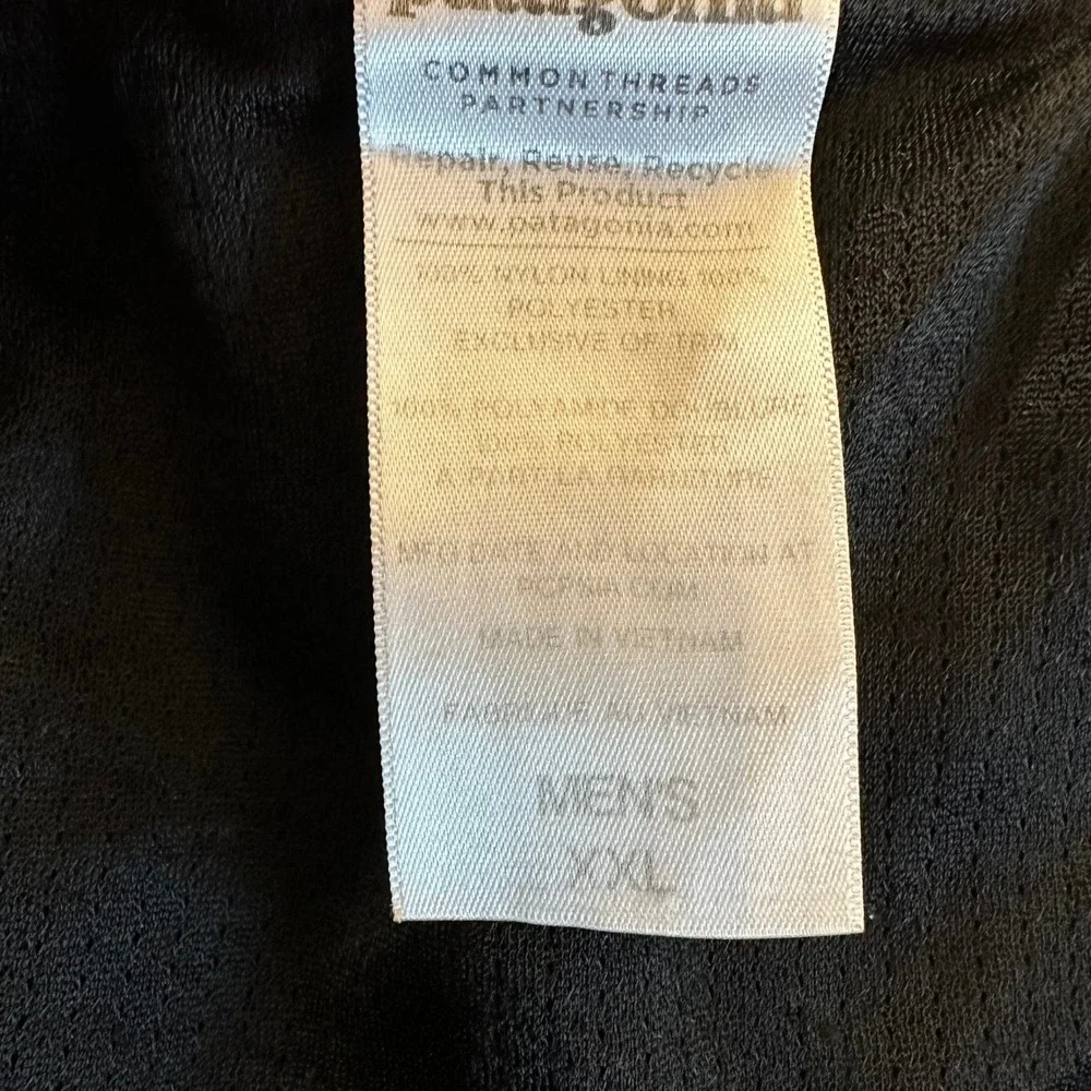 Patagonia Baggies Longs Shorts Mens XXL Black Nylon Mesh Lined Swim Trunks 58032